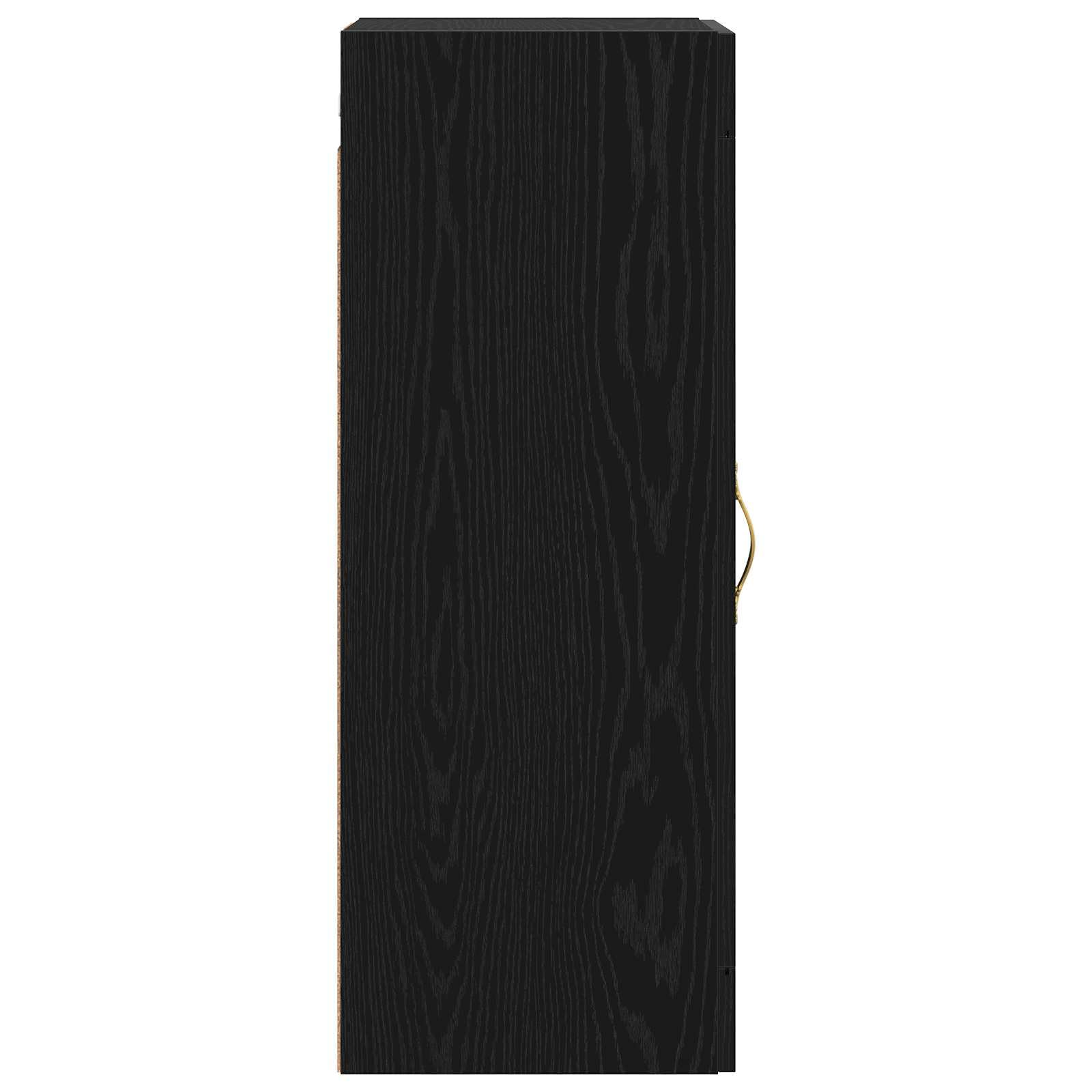 Armadio da parete in rovere nero, 34,5 x 34 x 90 cm, in legno