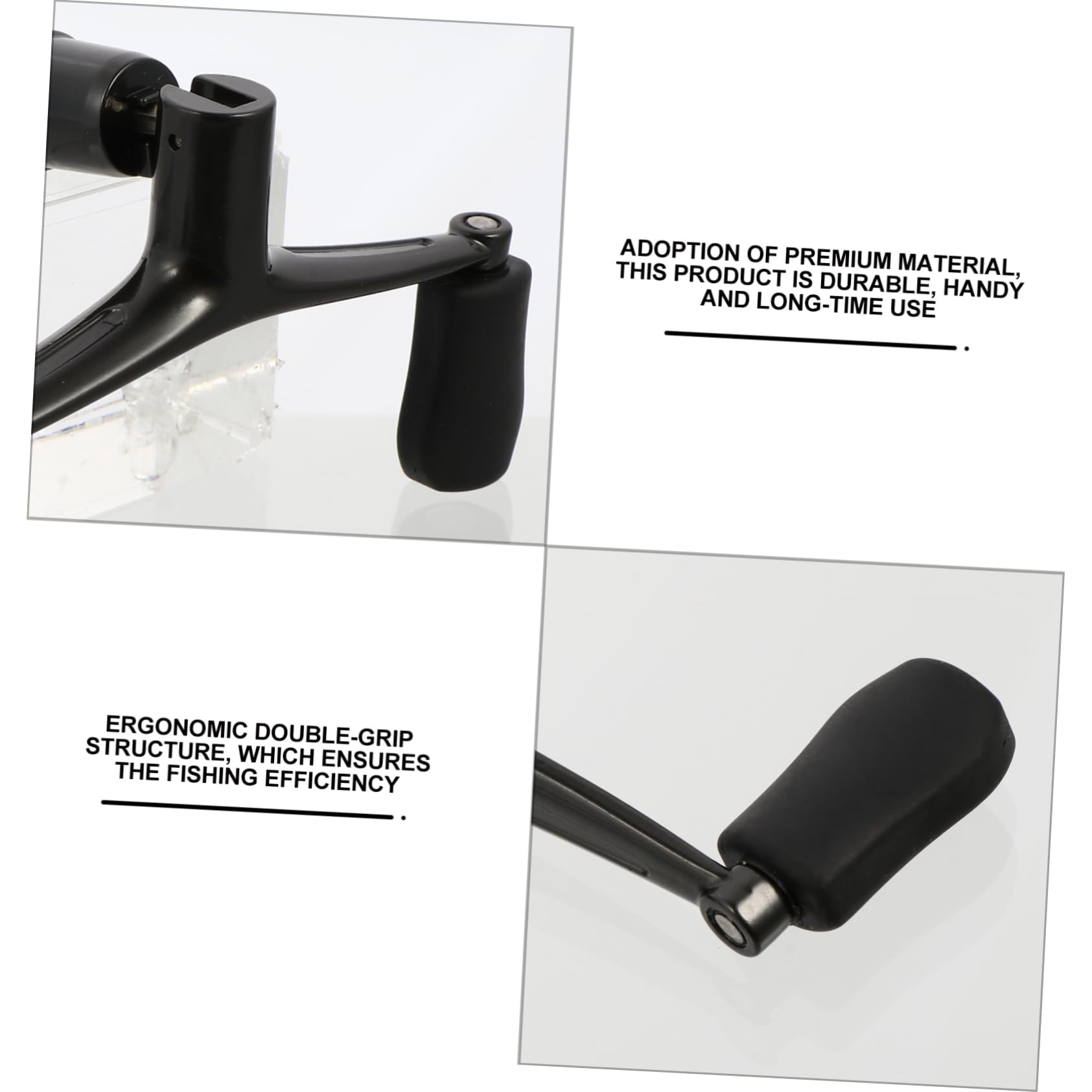 Mipcase 1Pc Fishing Reel Double Grip Rocker Arm Replacement Tool Ergonomic Design Metal Construction for Fishing Enthusiasts Compatible with Fixed Spool Reels