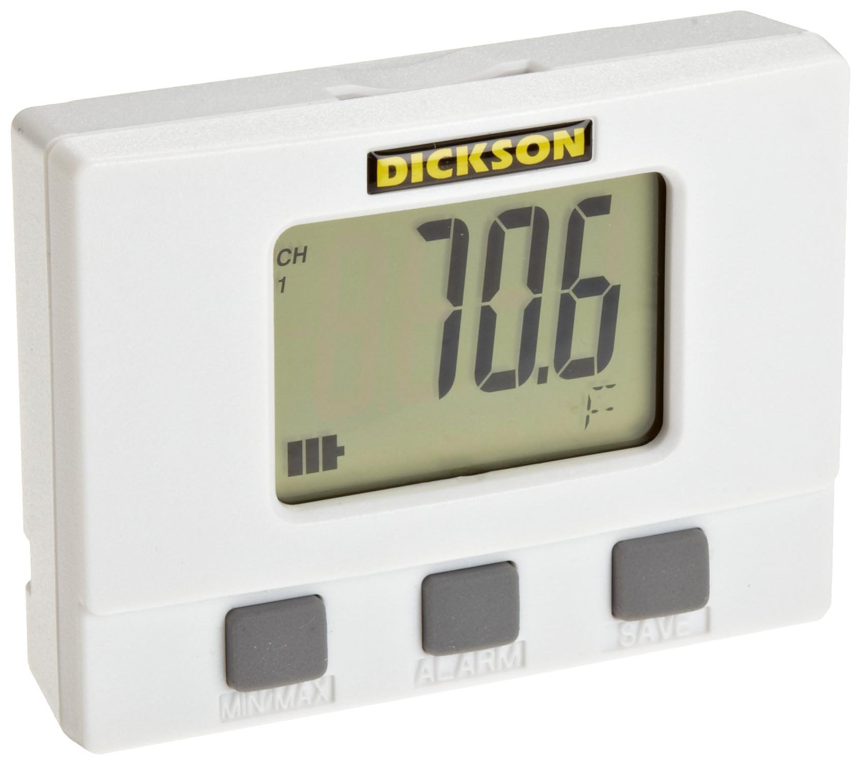 Dickson SM300 Temperature Data Logger with Large Display, -4 to 158F Range, 2" Display Width, 1-3/8"