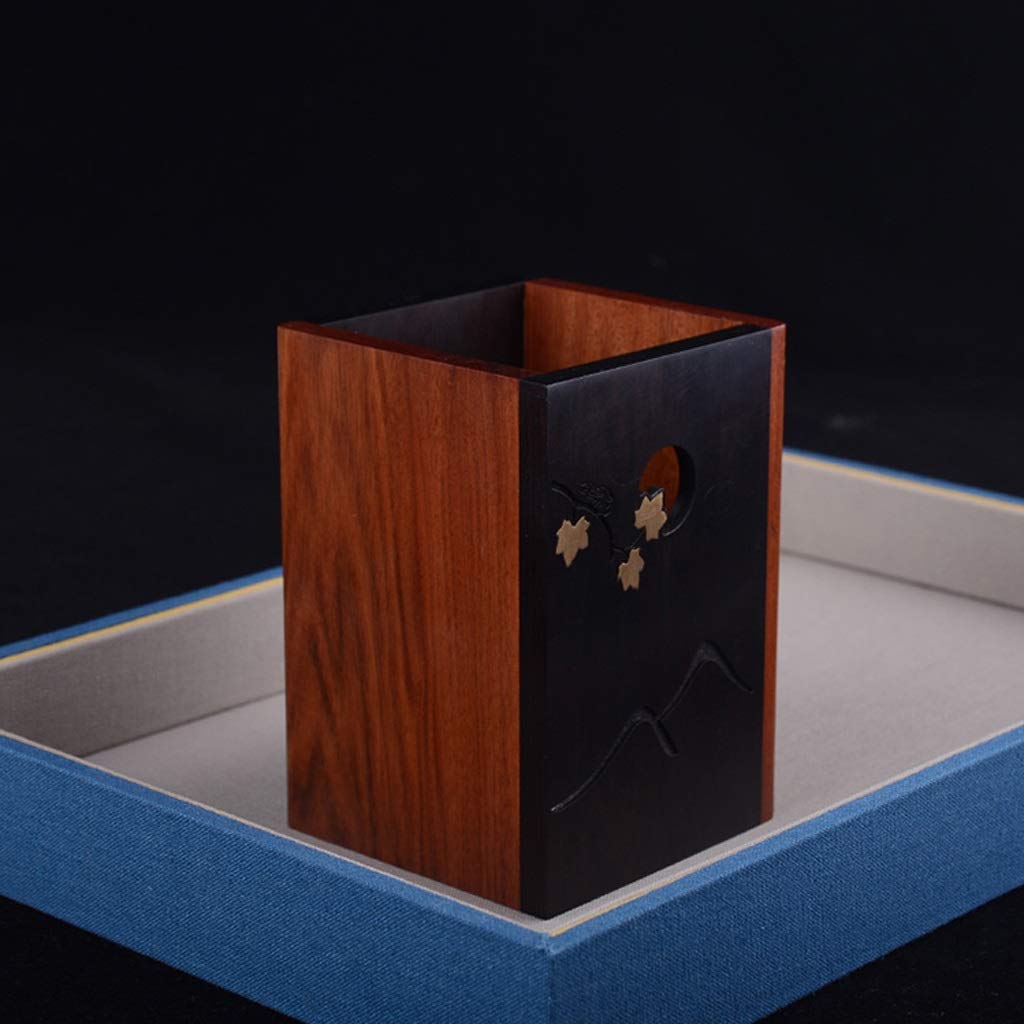 Porta pennelli per Trucco, portapenne da scrivania in Legno Naturale, organizzatore per matite, Supporto per matite da Tavolo, Semplice Regalo di Compleanno