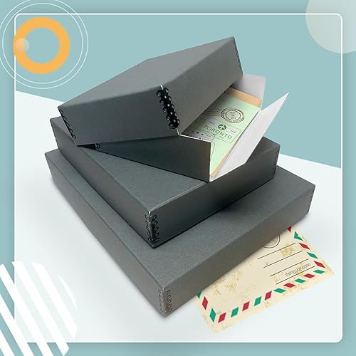 Miniatura 7 de Golden State Art, Caja de almacenamiento de archivo, caja de museo frontal sin ácidos con borde de metal para almacenar obras de arte, fotos,