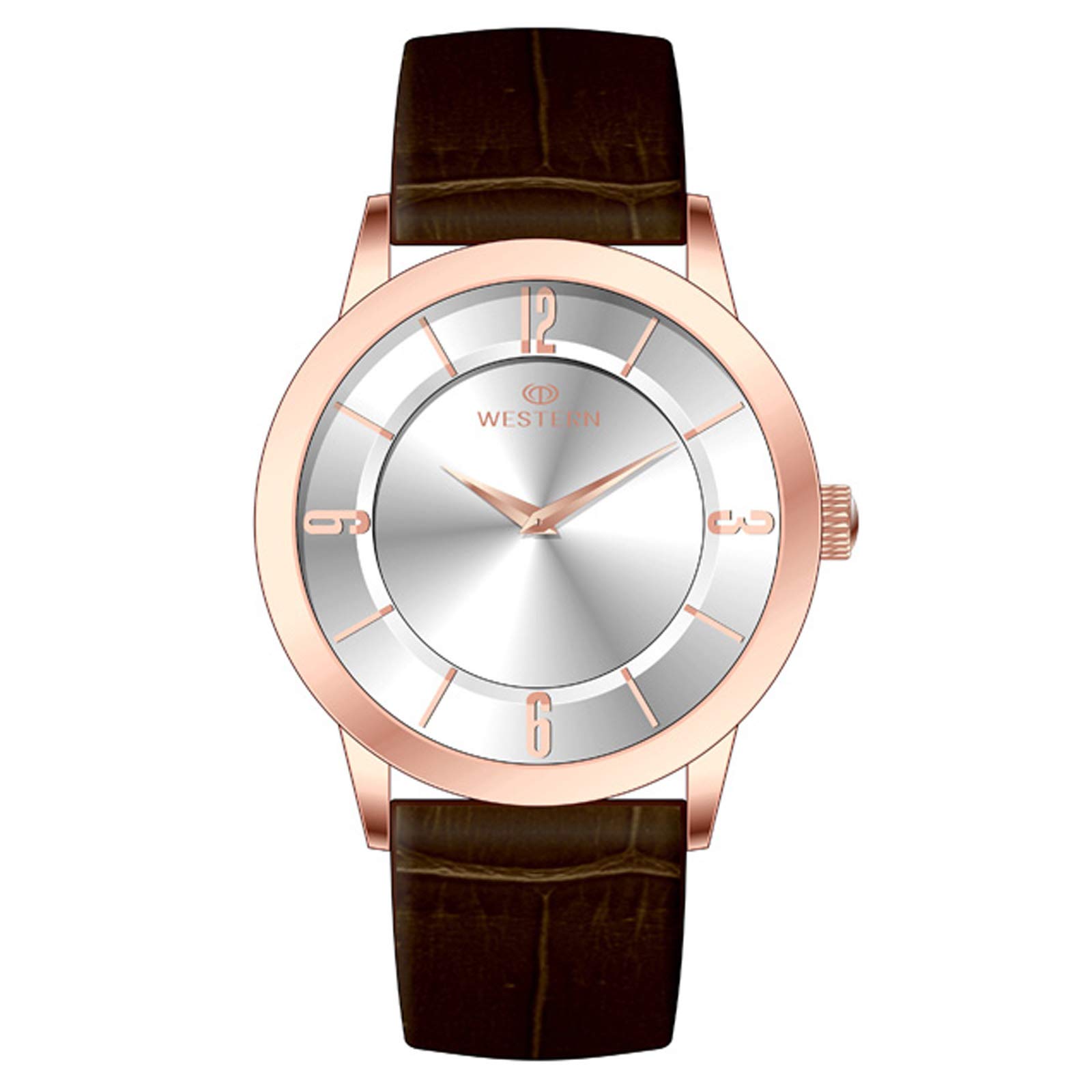 Western Men's Analog Leather Casual Watch - W7182GPP070F