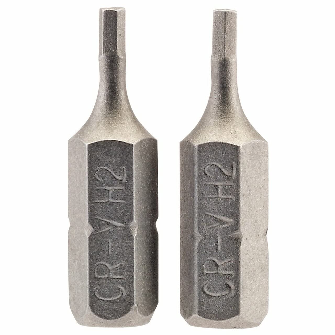 Draper 63945 Hexagonal Insert Bit 2mm 1/4"" Hex 25mm Long (Pack of 2)