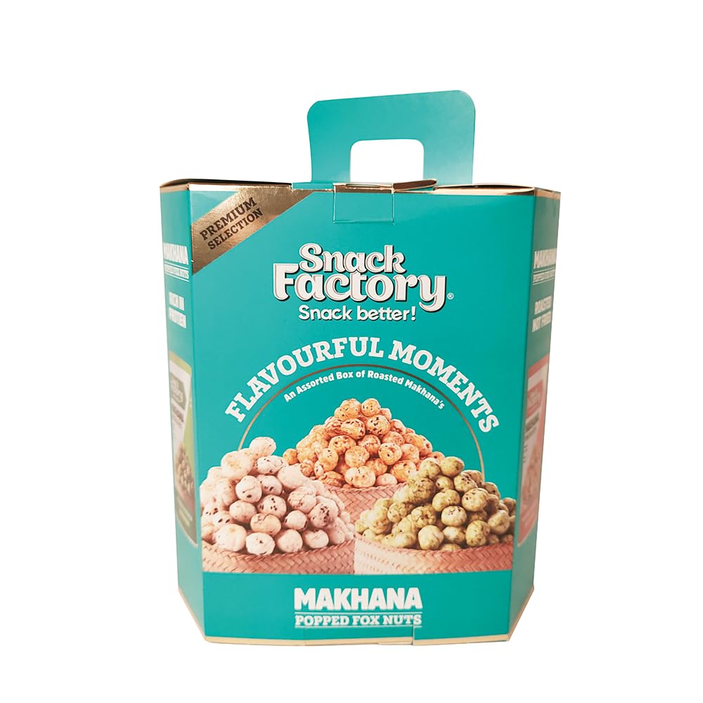 Snack Factory Flavoured Roasted Makhana Diwali Gift Pack | Healthy Snacks (B0DCW22214) Amazon Price History, Amazon Price Tracker