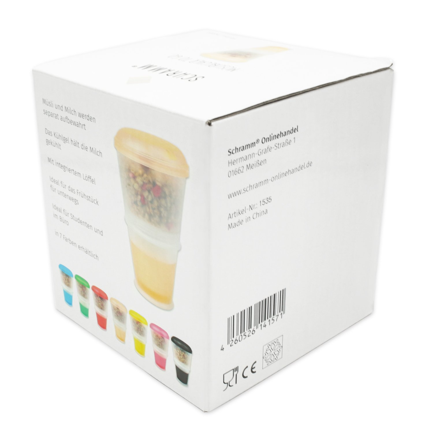 Coppetta Yogurt Muesli Portatile - Contenitore Con Scomparto Frigo Integrato, 300ml