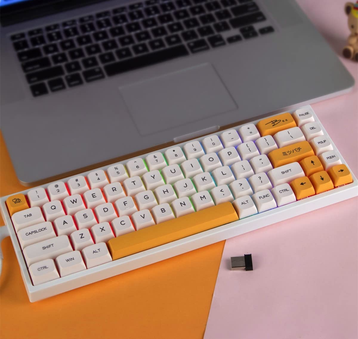 BOYI 68 RGB Hot Swappable Keyboard,XDA Profile PBT Sublimation Keycaps