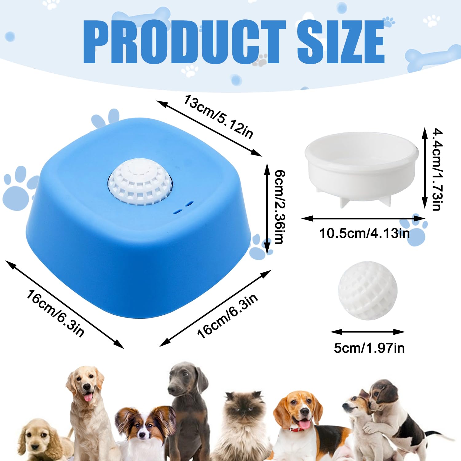 Schleckball Hund, Lick Bowl Leckball für Hunde, Hundelickspielzeug, Slow Feeder Lick Bowl für Hun-de, Hun-de Leckt Futternapf, Leckspielzeug Lick Sphere für Langsam Füttern Flüssige Halbfeuchtes Futte - 3