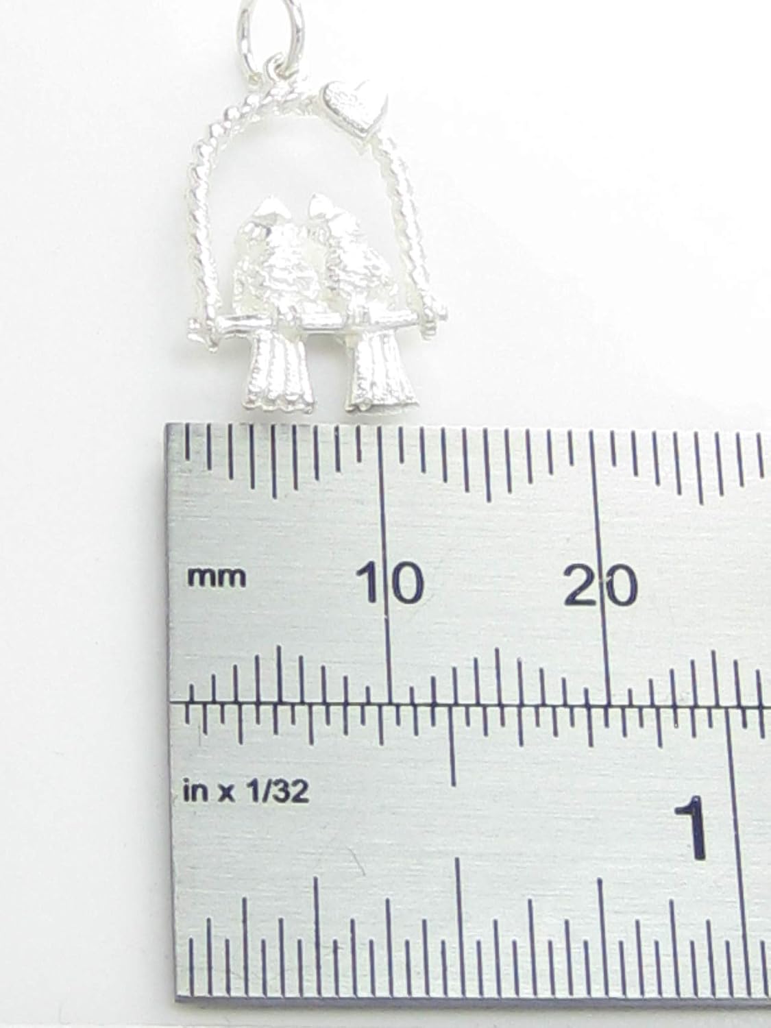 Maldon Jewellery Love Birds sterling silver charm .925 x1 Lovebirds Loving Caring charms, Small - Image 4