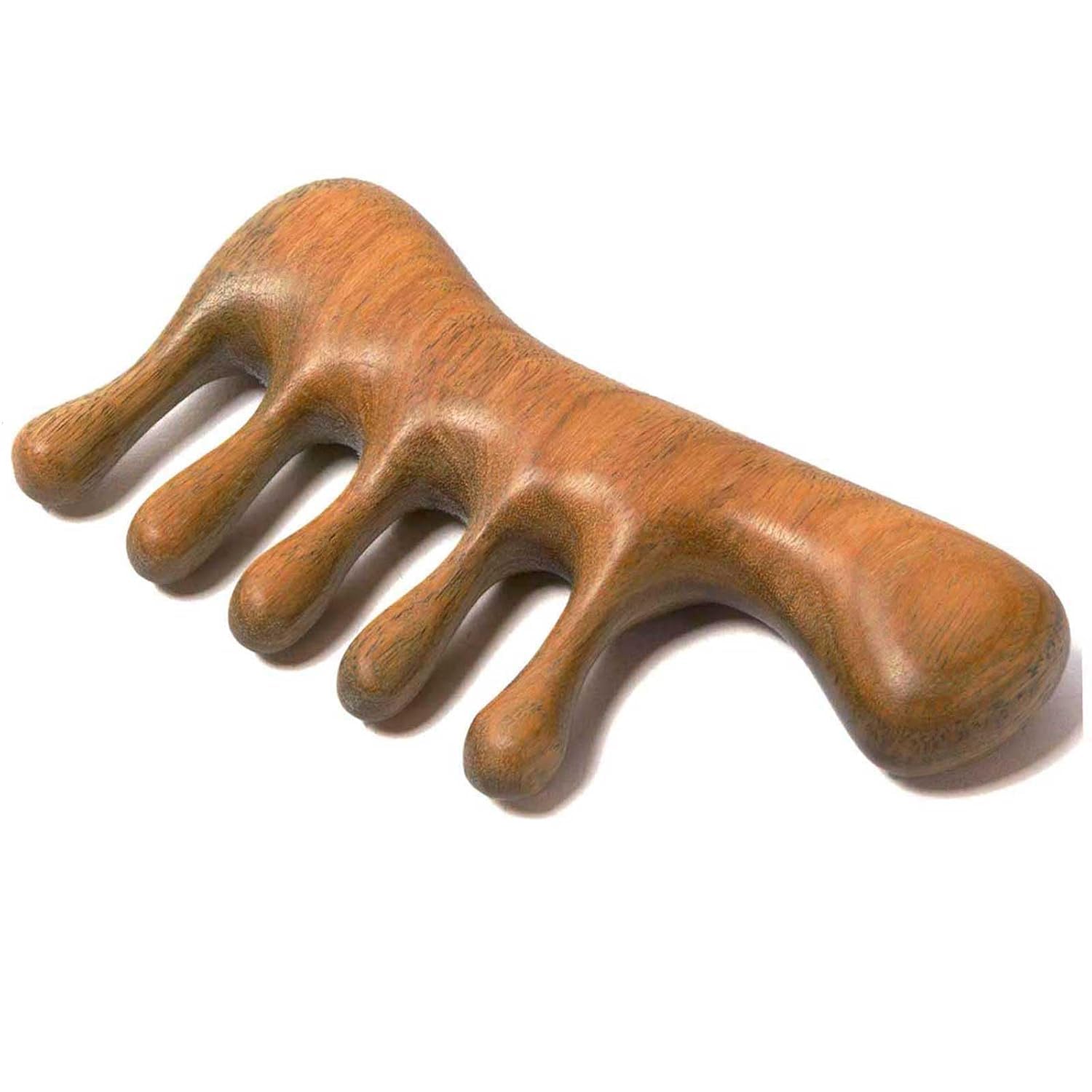 Artist International ™Handmade 100% Natural Green Sheesham Wide Tooth Combs - Head Scalp Massage No Static, Detangling Comb, Green Sheesham Wooden Hair Comb for Men and Women