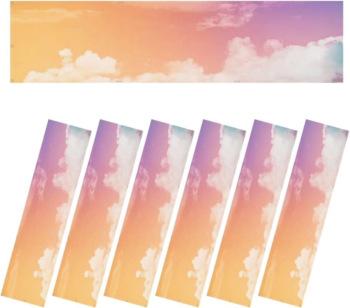 Fluorescent Light Covers for Ceiling Lights Multicolored Clouds Easy to Install Magnetic Light Filter for Classroom Office Hospitals School Home Decor