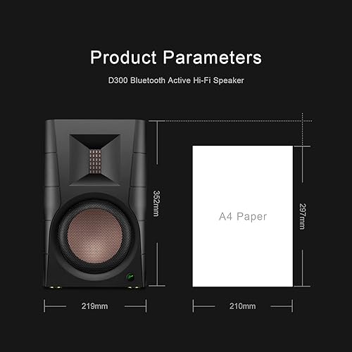 Miniatura 6 de HiVi-Swans D300 Bluetooth Powered Bookshelf Speakers - Studio Monitor Speakers - Bluetooth Desk Speakers for TVTurntablePC - 6.5 Inch Near Field