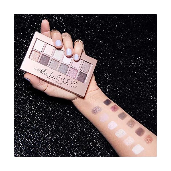 Maybelline-The-Blushed-Nudes-Eyeshadow-Makeup-Palette Maybelline The Blushed Nudes Eyeshadow Palette Makeup, 12 Pigmented Matte & Shimmer Shades, Blendable Powder, 1 Count