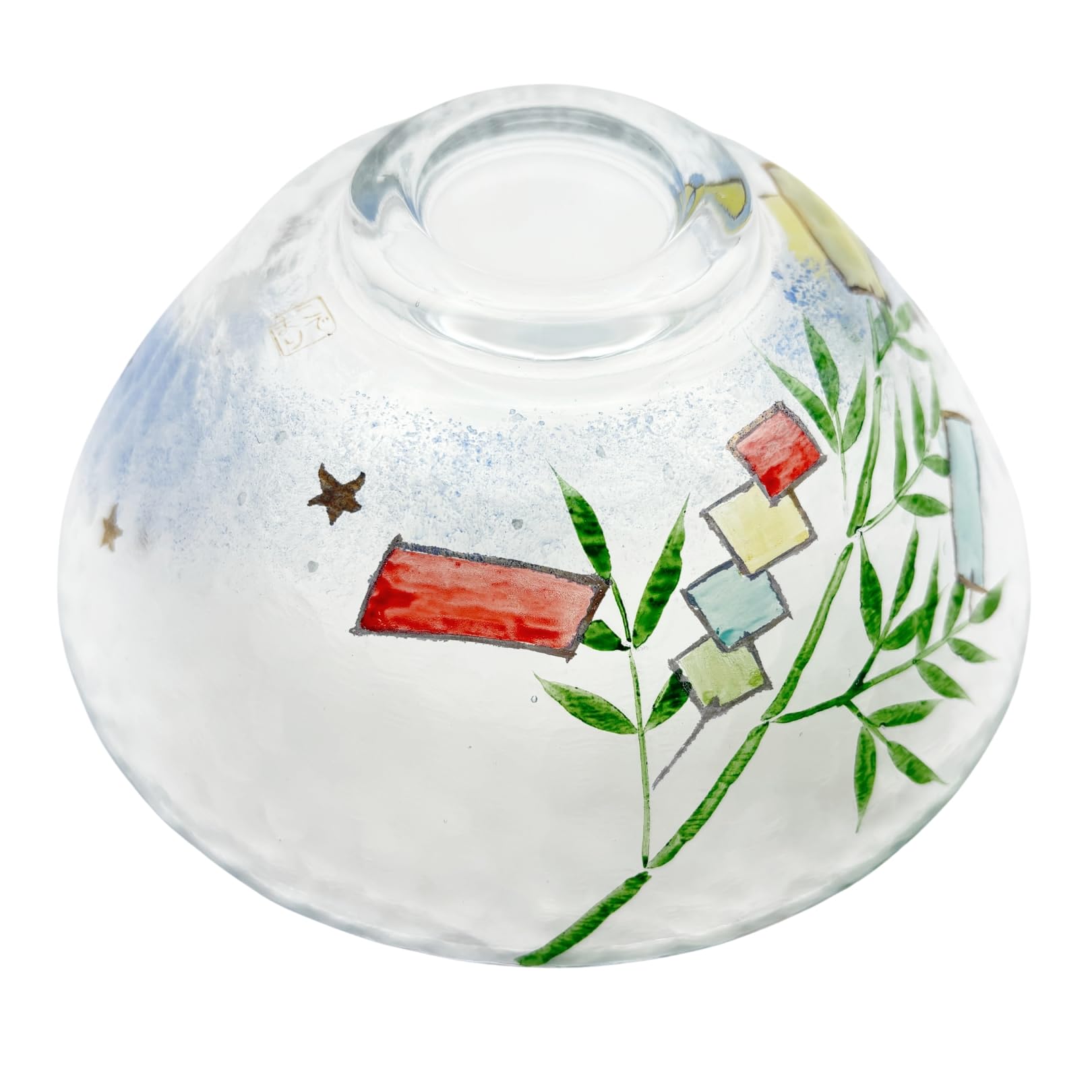 京焼/小手鞠　抹茶茶碗　陶器ガラスがけ Amazon | 茶道具 抹茶茶碗 ガラス 平茶碗 天の川に笹の葉 耐熱