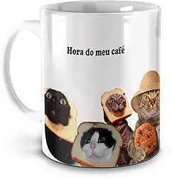 Caneca Gatinhos Pão & Café – Só 1 Caneca, Mas Muito Estilo!