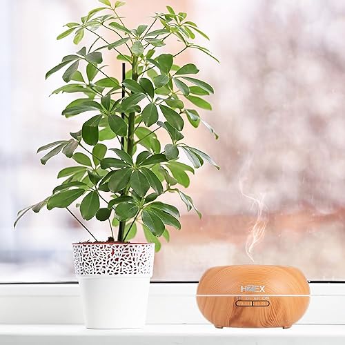 Miniatura 5 de HZEX Difusor de aromaterapia, humidificador de aceite esencial con control remoto y 7 luces LED, tanque de agua de 17.7 onzas líquidas, silencioso