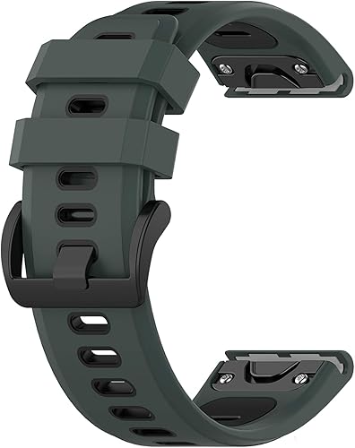 Vista 48 de Compatible con Garmin Fenix 6X Sapphire Band para mujeres y hombres, bandas de repuesto de silicona Quickfit de 0.86 pulgadas (1.024 in), correas