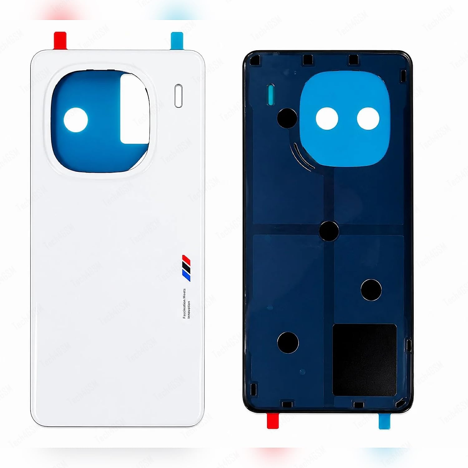 aceking® back glass panel back panel compatible for iqoo 12 5g : white
