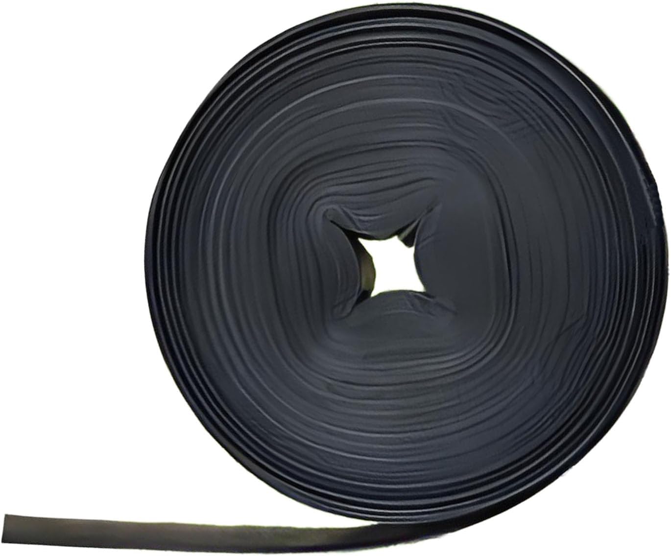 Black Lay Flat PE Hose used with a Sump Pump or Water Transfer Pump for Water Discharge, Pool Drain or Backwash 100m 5inches