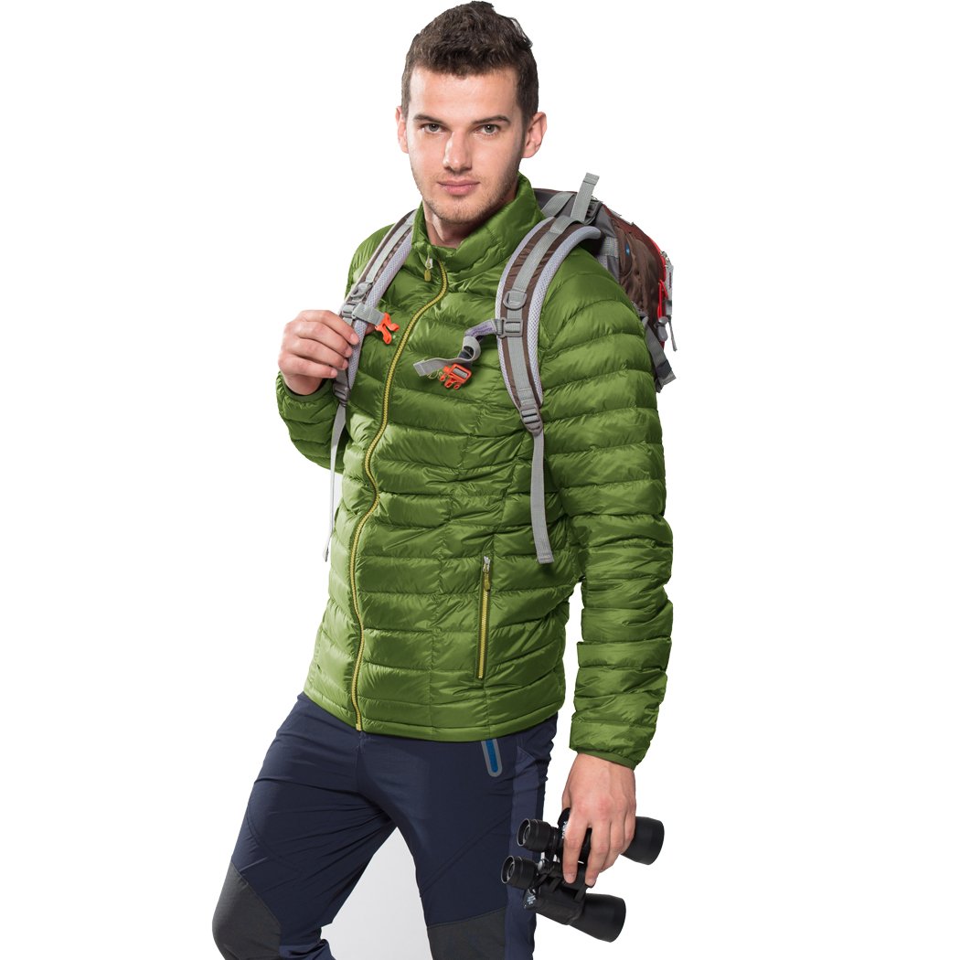 SCALER Men's Packable Lightweight Goose Down Jacket & Winter Coats Army Green XL (Duck)