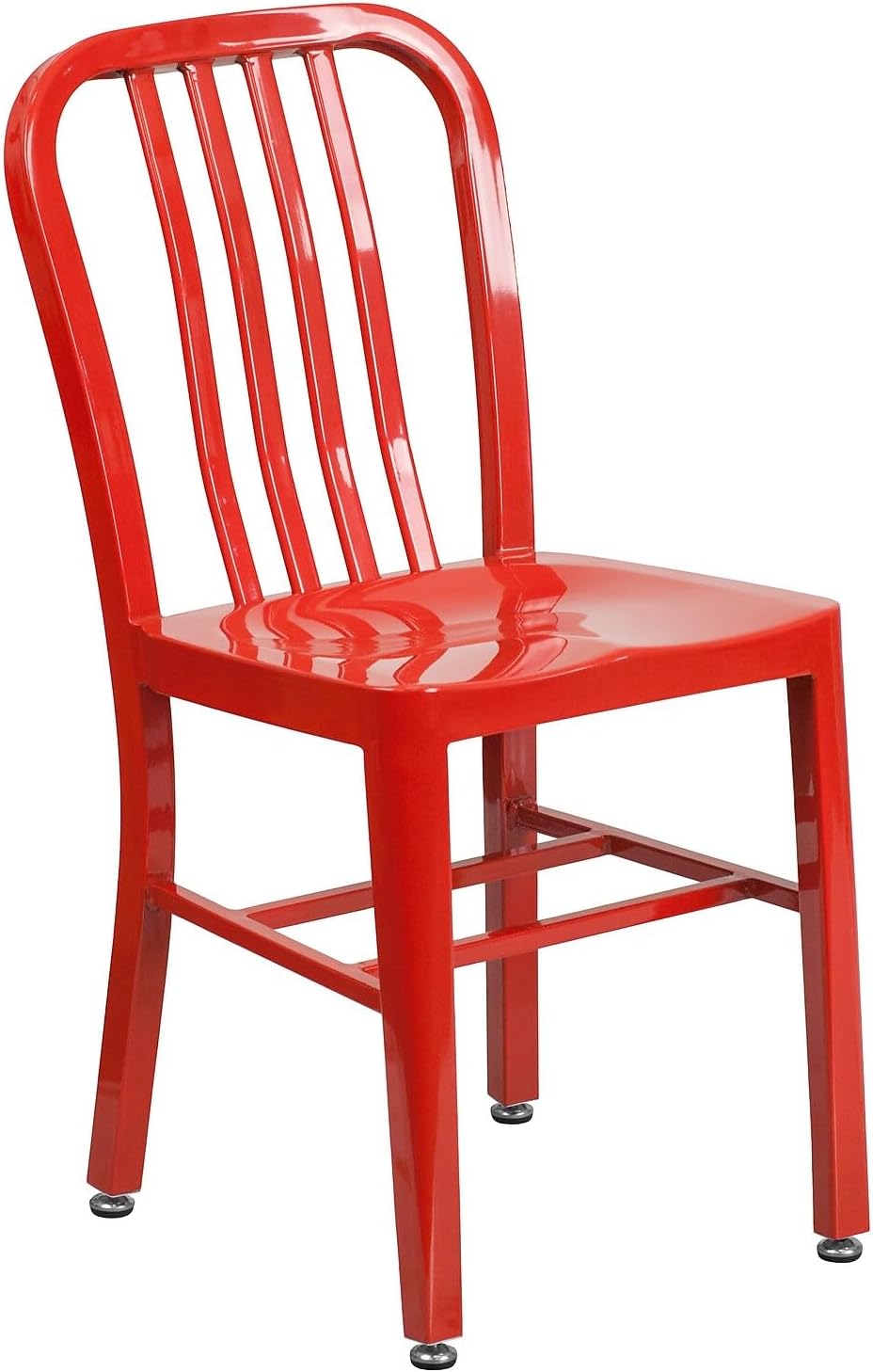 Flash Furniture Commercial Grade Red Metal Indoor-Outdoor Chair
