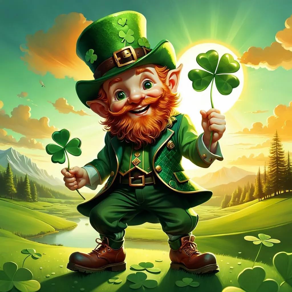 St. Patrick's Day Happy Wooden Jigsaw Puzzle 1000 Pieces Adult Jigsaw Puzzle Adult Children Educational Games Home Decoration Color Jigsaw Puzzle Large Fun Games Family Activities