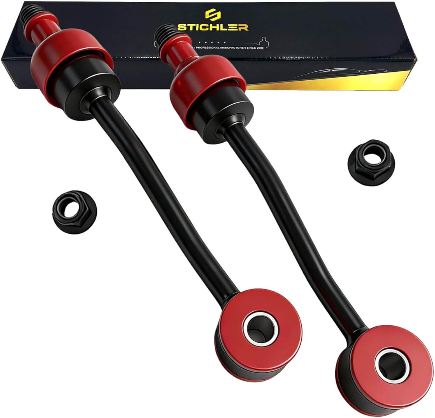 Front Stabilizer Sway Bar End Links 2 Pcs Automotive Replacement For 1997-2006 Jeep TJ 1997-2006 Jeep Wrangler 52087771AB 5208777 52087771AB K3197 Red