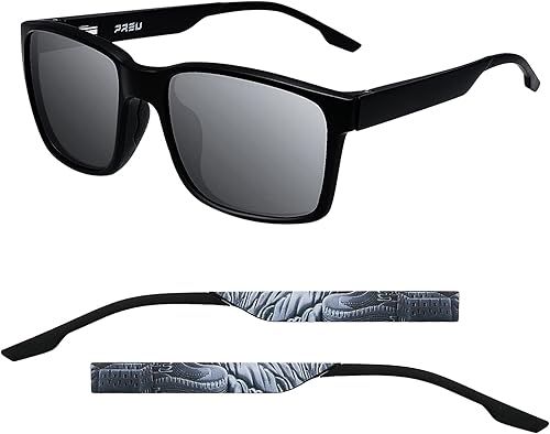 PREU Gafas de sol polarizadas para hombres y mujeres gafas de sol deportivas cuadradas para pesca conducción béisbol gafas de protección UV400
