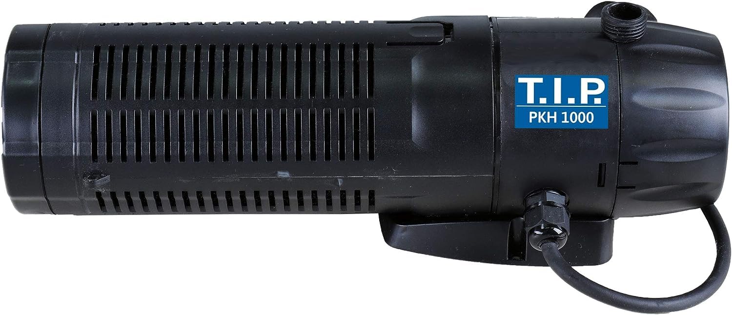 T.I.P. Teichaußenfilter-Set MTS 4000 UV 9 – Effizientes Filtersystem für Teiche bis 4.000 l mit UV-Strahler und Pumpe, 10 Liter Filterbehälter, 1.000 l/h, 24 Watt, 3 m Schlauch, 30296