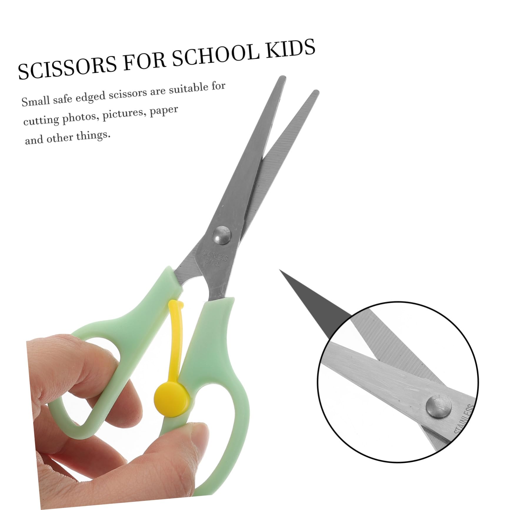 Angoily 16 Pièces Ciseaux de Sécurité pour Garçon Fille Acier Inoxydable Ciseaux à Bouts Ronds Ergonomiques Adaptés Aux Garçons et Filles pour Découpage Papier Bricolage et Scrapbooking
