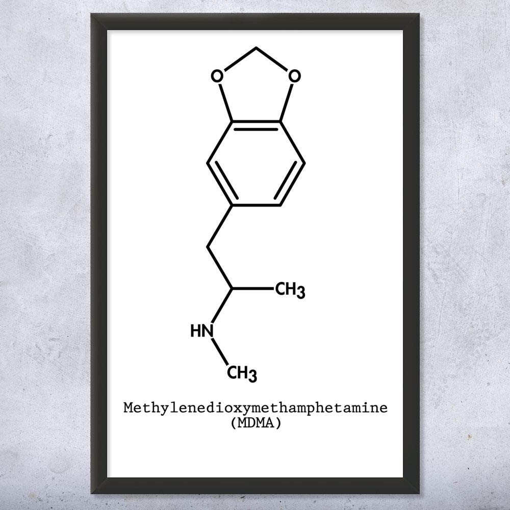 Amazon.com: Framed MDMA Molecule Ecstasy Print, Raver Gift