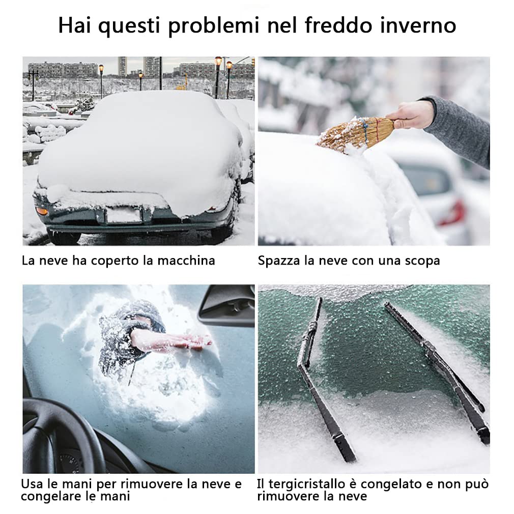 Copertura per Parabrezza per Auto,Protezione Parabrezza Antighiaccio con Copertura Specchietto Retrovisore,Visiera,Protezione per Neve,Ghiaccio,UV E Gelo,Facile da Installare-Super Large Size