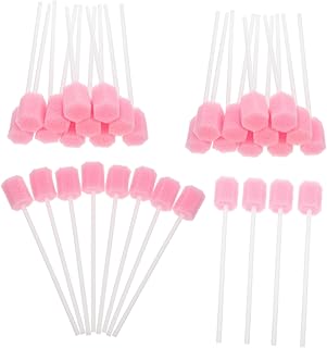 FRCOLOR 150 Pçs Esponja Em Bastão Cotonetes Descartáveis Para Higiene Bucal Esponja Para Cuidados Com A Boca Esponja Para Higiene Bucal Cotonetes Esponjas Descartáveis Esponja De