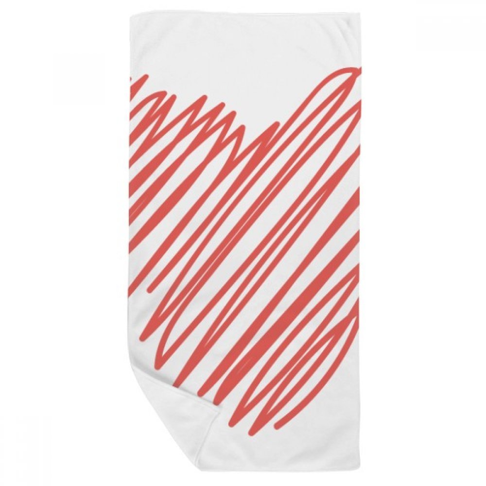 Serviette de douche St Valentin drap de toilette doux motif coeur pour la maison