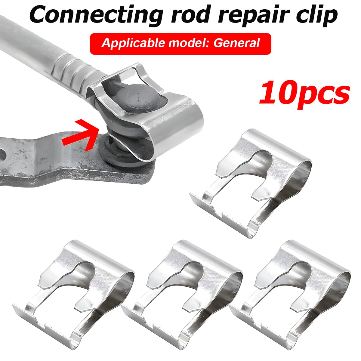 Clips Réparation Essuie-glaces - Kit 2 Pièces Métal Pour Tringlerie Moteur Essuie-glace