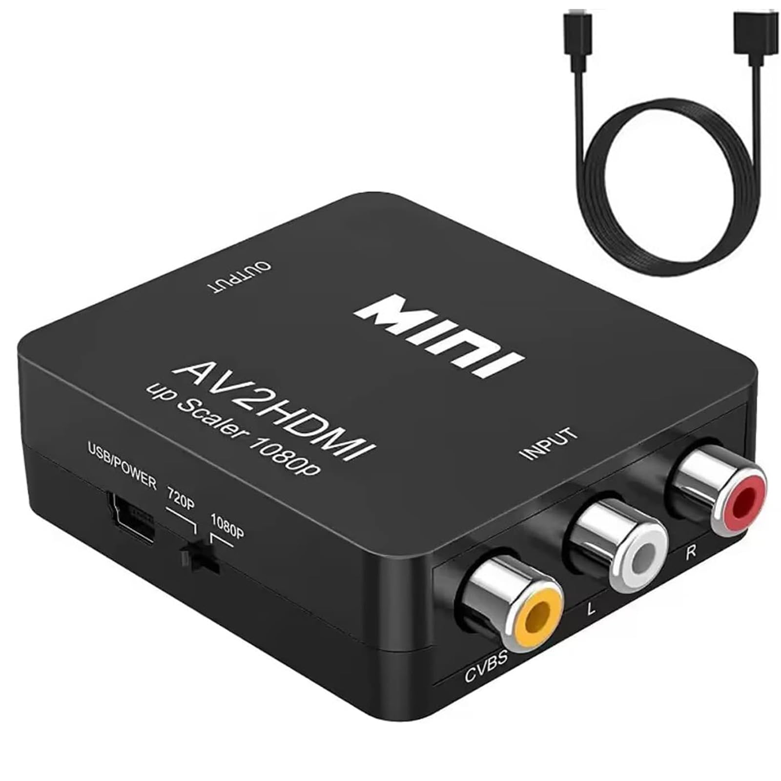 Adapter RCA na HDMI, konwerter AV na HDMI, konwertery do Xbox PS4 PS3 PS2 TV STB VHS kamera DVD