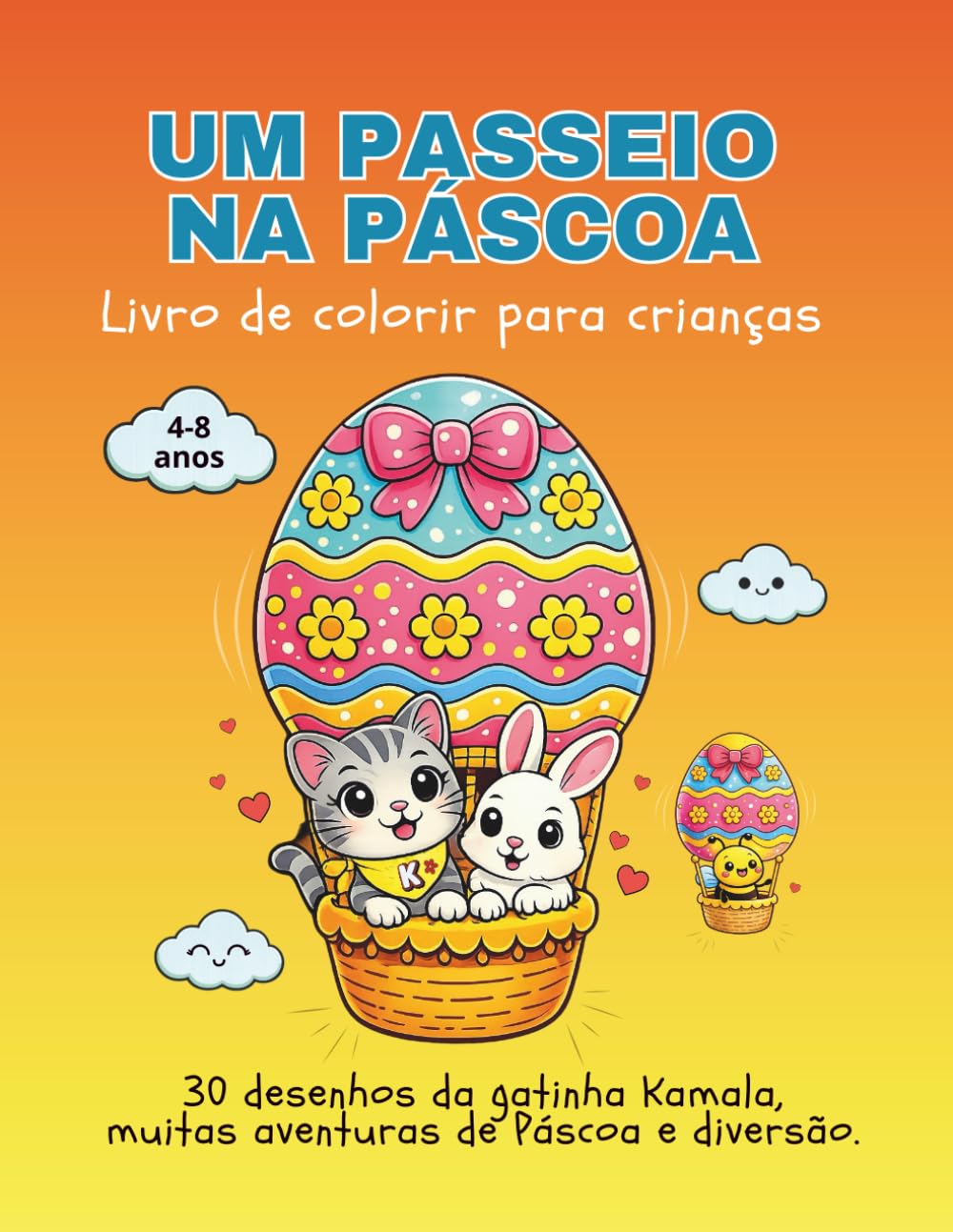 Um Passeio na Páscoa: Livro de colorir para crianças