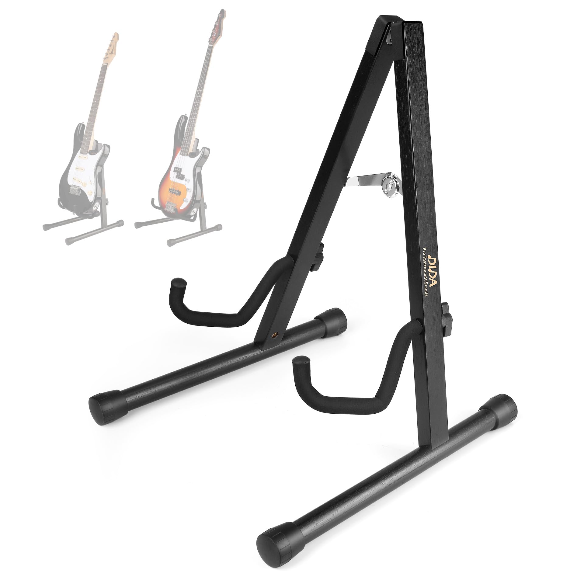 Stojak na gitarę elektryczną, stojak na gitarę basową, drewniany stojak podłogowy na gitarę basową, gitarę elektryczną z miękką pianką i antypoślizgową gumą, stojak na gitarę elektryczną, bas, do