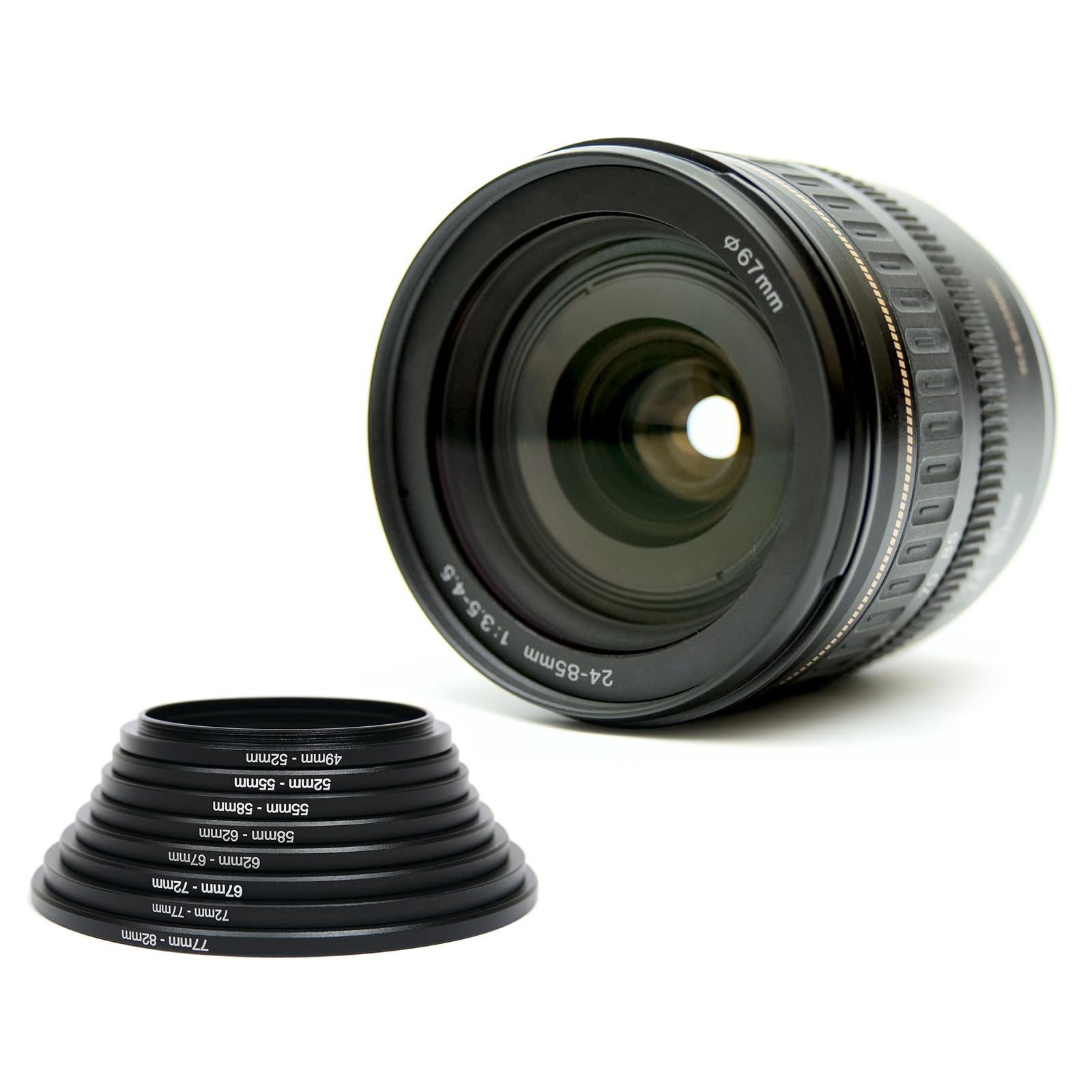 Amazon | PATIKIL 43 mm-67 mm 金属ステップアップリング 2個