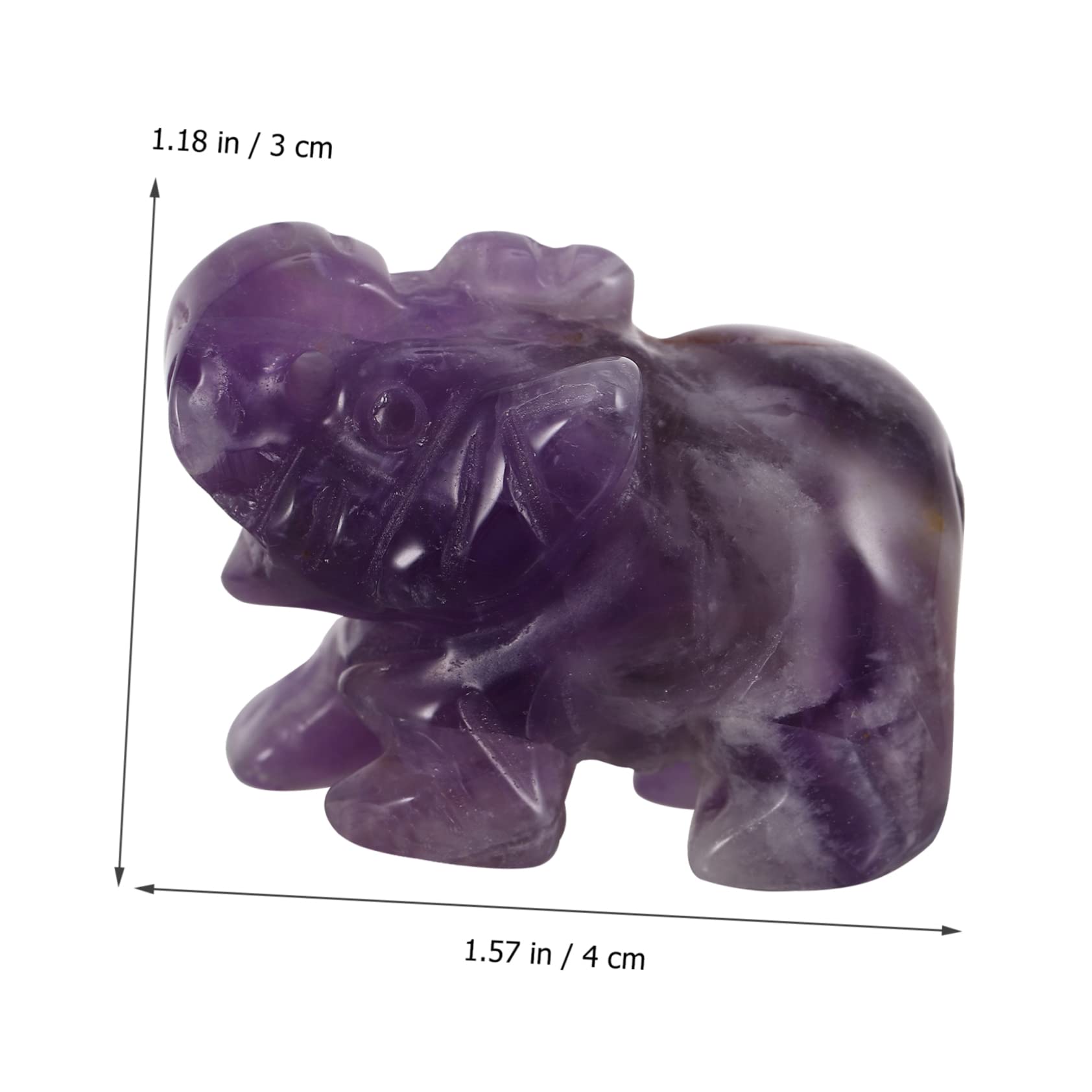 Amazon.co.jp: RORPOIR 象の宝石象の像象の装飾像アメジスト象の飾り