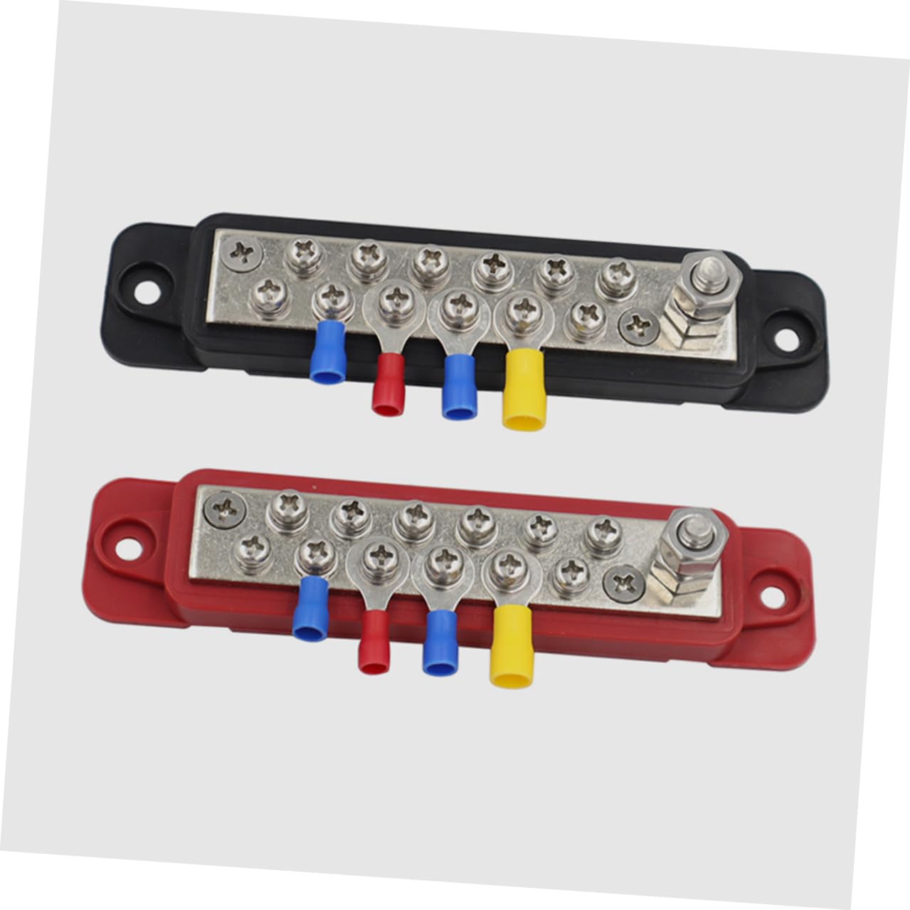 VANZACK Morsettiera per Uso Marino e Auto 12 Vie 48v 150a Barra Collettrice in Acciaio Inox per Camper Yacht e Barche Terminali Resistenti alla Corrosione