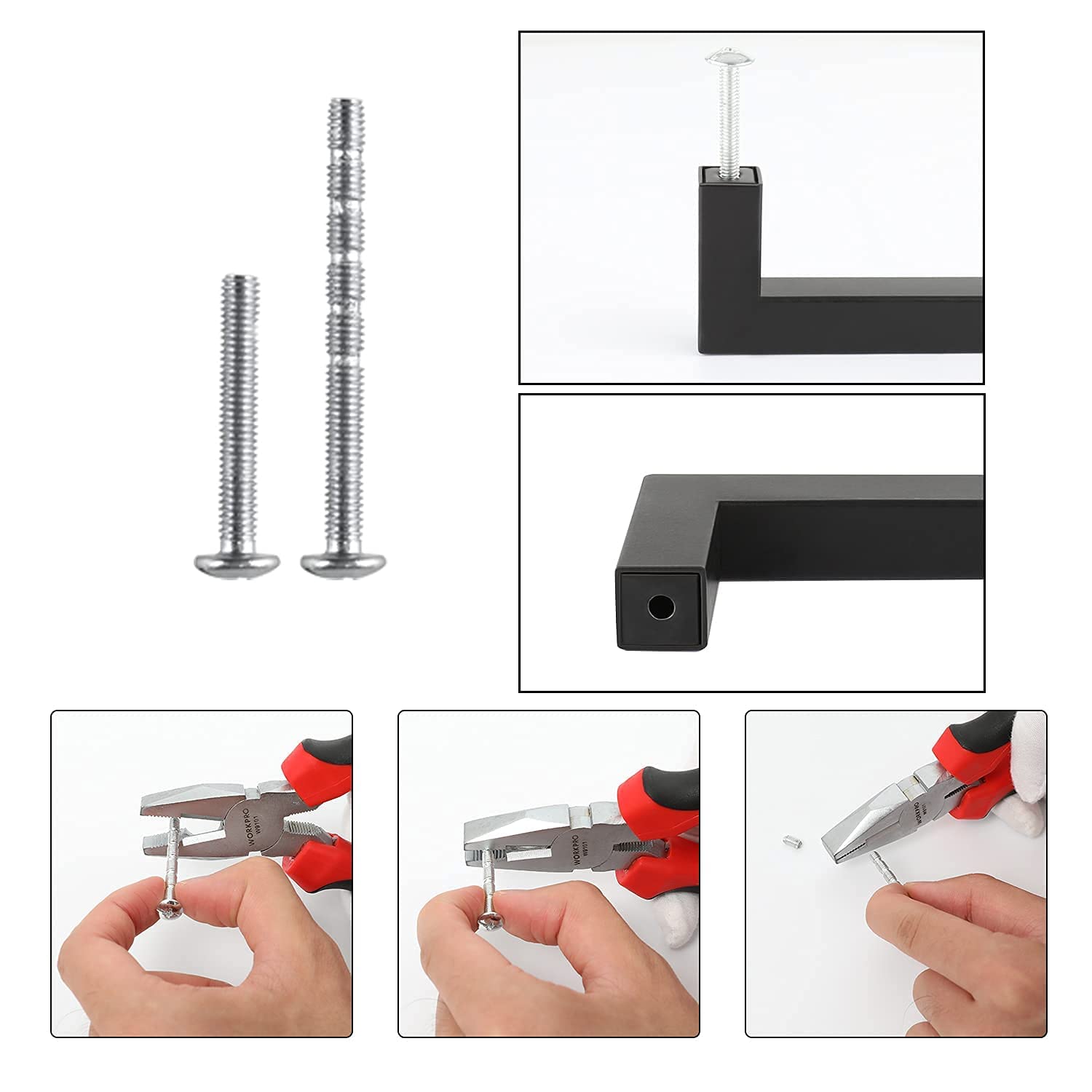 LONTAN 10 Pezzi Maniglie per Mobili da Cucina 320mm Maniglie Cassetti Maniglie Armadio Maniglie Cucina Maniglie Armadio Cameretta Maniglie per Armadi e Mobili Maniglia Nera in Acciaio Inossidabile