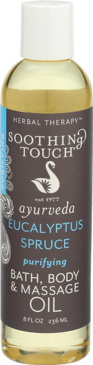 Soothing Touch, Bath Body Massage Oil Eucalyptus Spruce, 8 Fl Oz