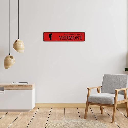 Miniatura 4 de Letreros de metal rústicos para exteriores, de vuelta a casa otra vez en Vermont, decoración de pared, pósteres de pubs, clubes, hombres, casa,
