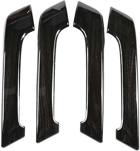 4pcs negro grano de madera interior manija puerta cubierta ajuste para Prado 2010-2018