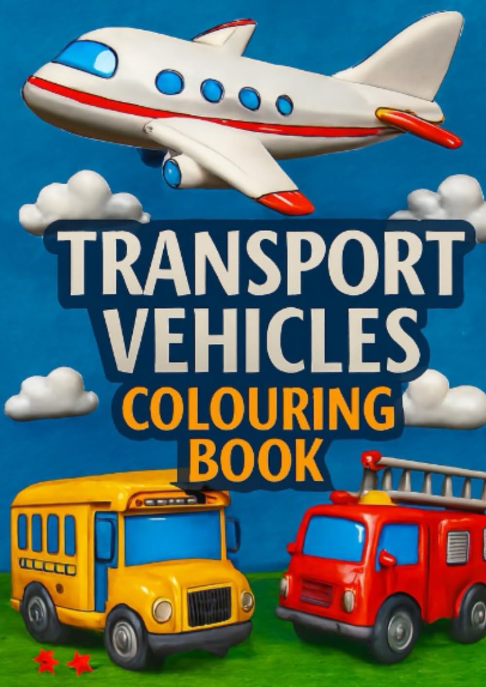 Transport Vehicles Colouring Book