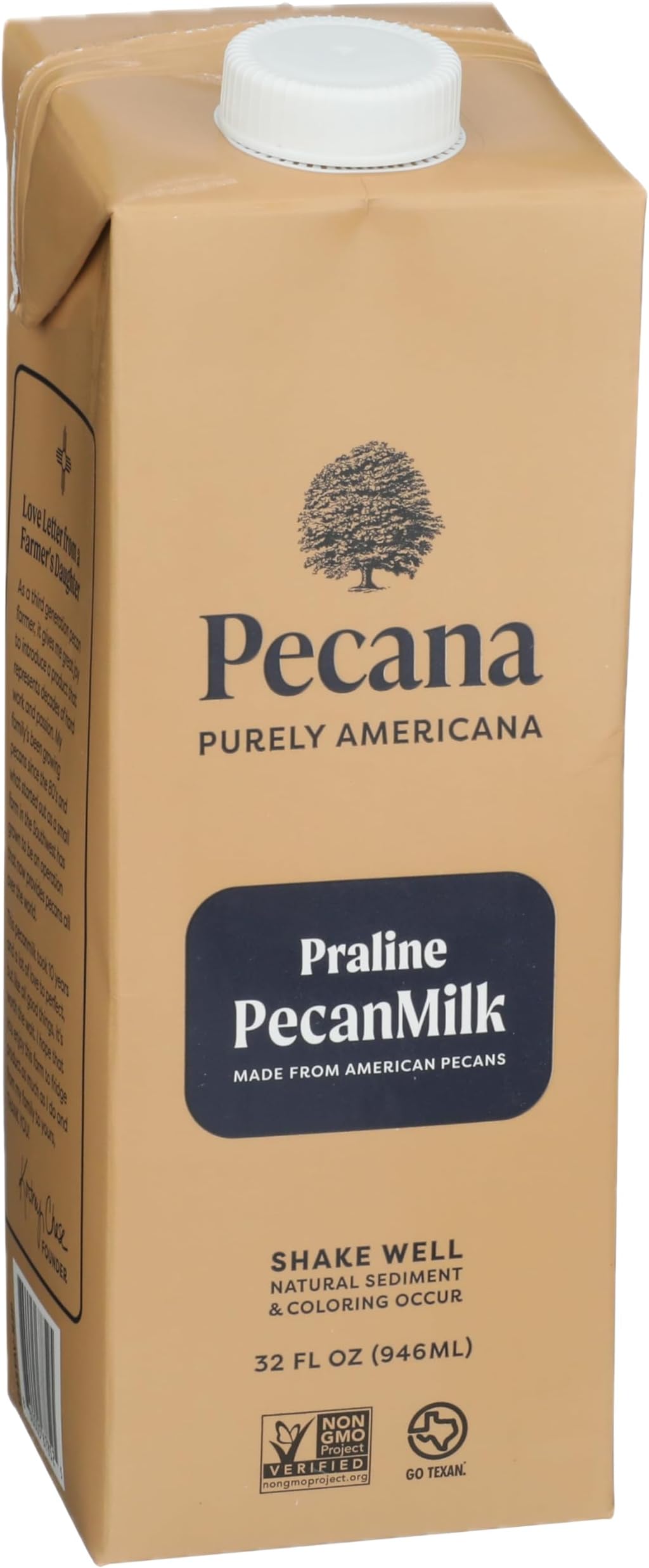 PECANA PURELY AMERICANAPecan Milk All Natural, Vegan Dairy Alternative, Farmer Owned, Plant-Based, Non GMO, Lactose Free, Creamy Delicious (32oz, Pack of 6) (Praline)