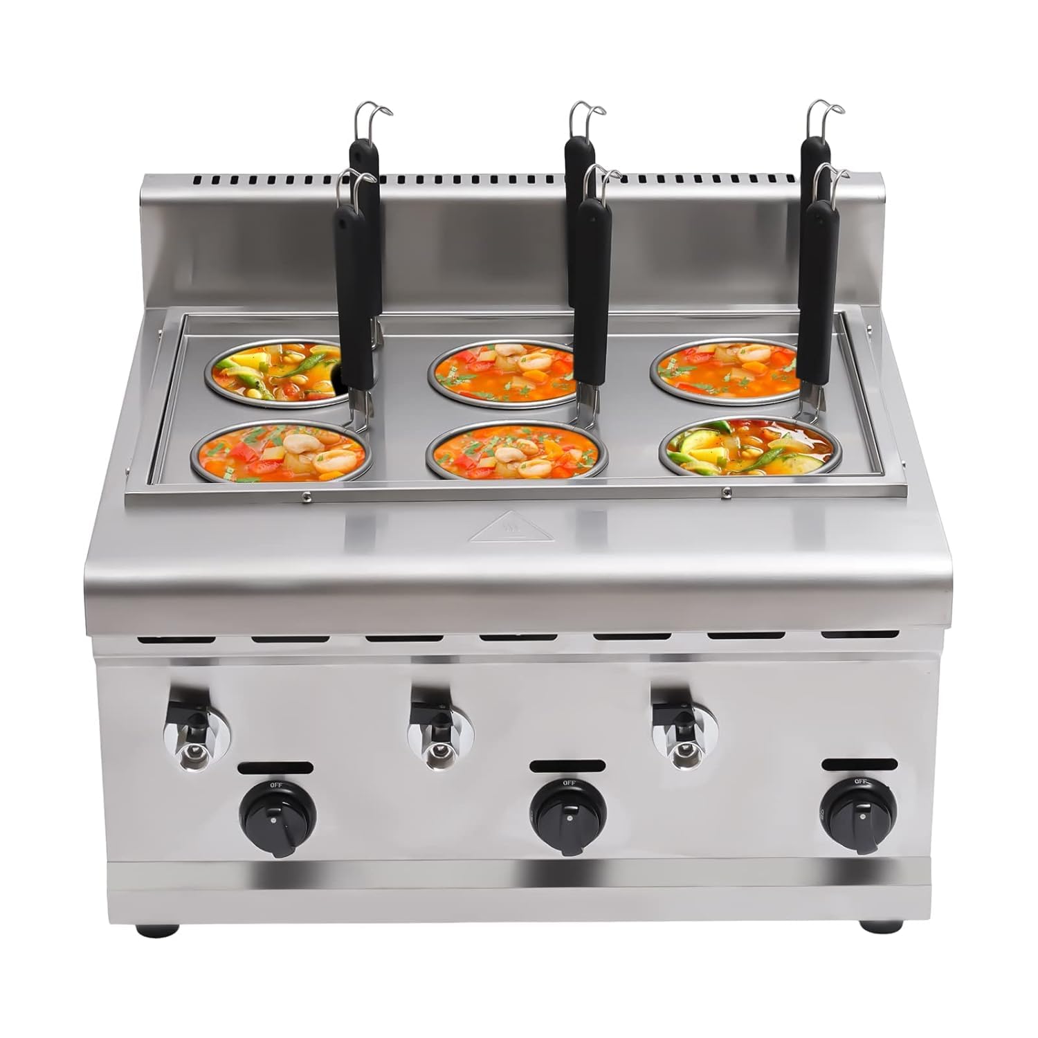 FBJAMZ Stainless Steel Pasta Cooker,Holes Strainer Basket Low Pressure Valve for Noodles, Dumplings, Pasta Cooking Commercial Quality Kitchen Tool