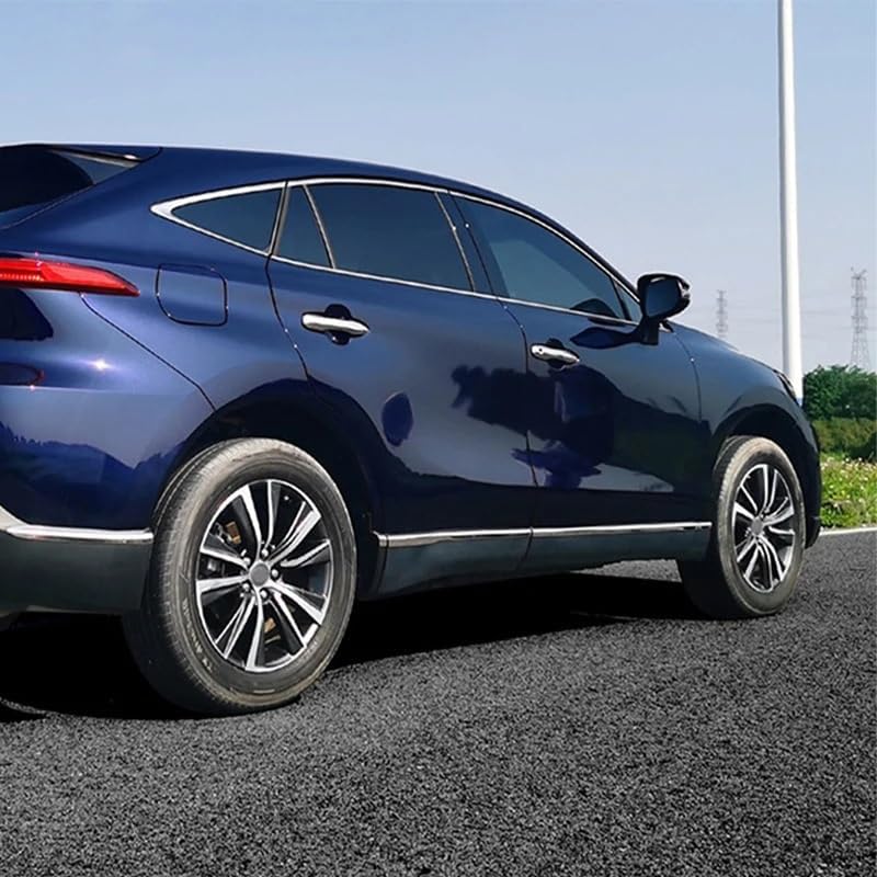 Compatible for Toyota Harrier Venza XU80 2021 2022 2023 2024 Stainless Steel Car Body Car Door Protection Decorative Frame Strip Stickers(38502)