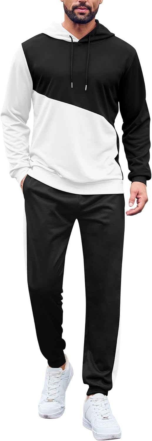 LecGee 2 Piece Men Hoodie Casual Hooded Athletic Tracksui Casual Running Jogging Sport Pants Suit Sets Outfits for men - Image 2