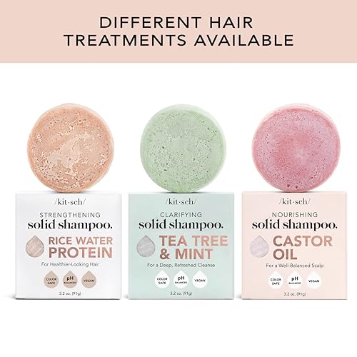 Miniatura 9 de Kitsch Barra de acondicionador de aceite de coco y barra de champú de agua de arroz con descuento